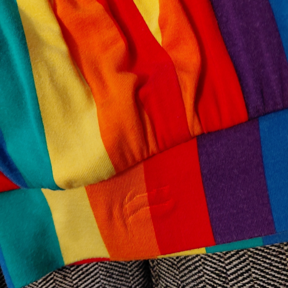 Torrid Rainbow Pride Striped Super Soft Knit Skirt, Shorts, Skort with pockets - Picture 12 of 16